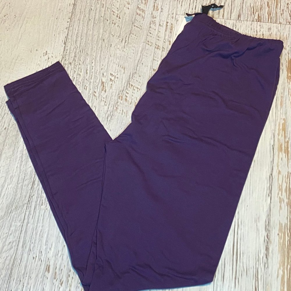 NWT Agnes & Dora Dark Royal Purple Leggings